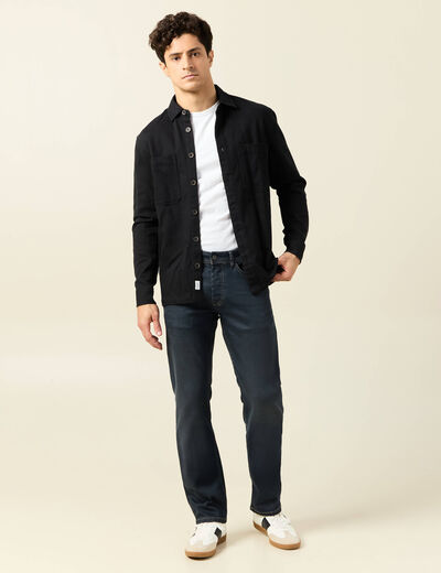 Jeans regular used denim gris homme