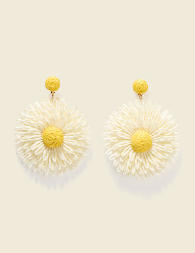 Boucles d'oreilles jaune clair femme
