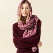 Écharpe bordeaux femme