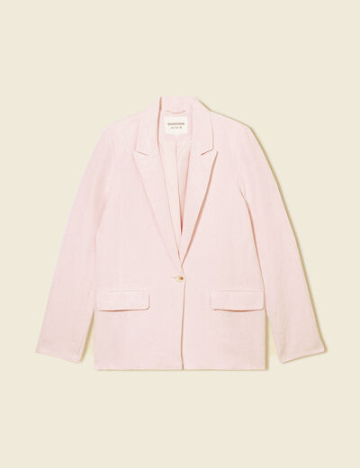 Veste blazer éco-responsable rose poudrée femme
