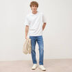 Jeans slim longueur 30 denim stone homme