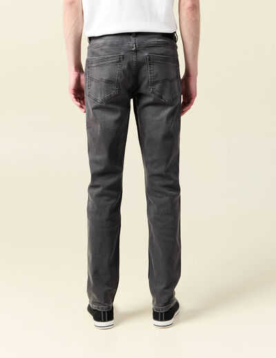 Jeans slim 5 poches denim gris homme