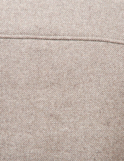 Surchemise boutonn&eacute;e beige homme