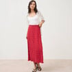 Jupe fluide rouge femme