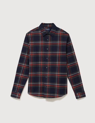 Chemise col classique manches longues vert kaki homme