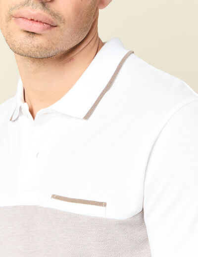 Polo manches courtes taupe homme