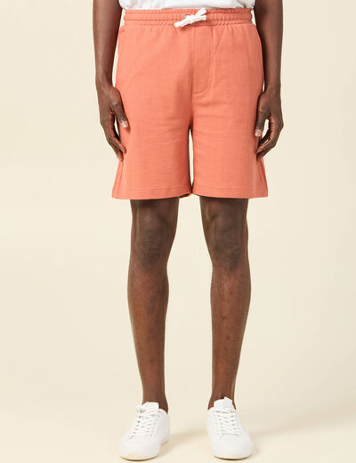 Short droit taille à coulisse rose homme