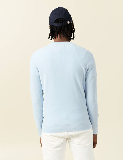 Pull éco-responsable bleu ciel homme