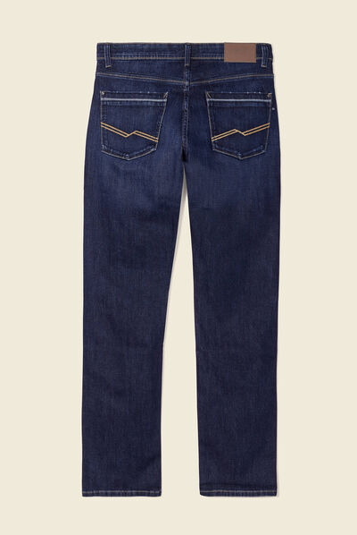 Jeans regular 5 poches denim brut homme