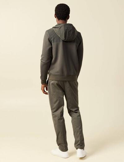 Sweat zipp&eacute; &agrave; capuche noir homme