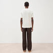 T-shirt en coton manches courtes ecru homme