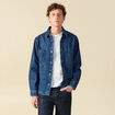 Surchemise en jeans coton coupe droite denim stone homme