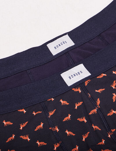 Lot 2 boxers bleu marine homme