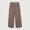 Pantalon large taille standard marron femme