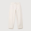 Pantalon coupe regular ecru femme