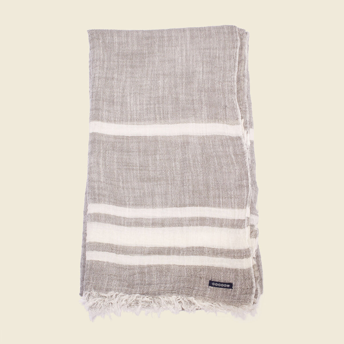 Foulard à franges vert olive homme