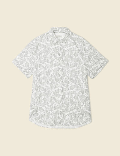 Chemise manches courtes vert homme