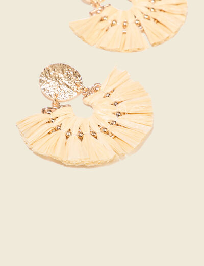 Boucles d'oreilles pendantes sable femme