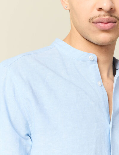 Chemise manches longues bleu ciel homme