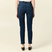 Jeans slim taille haute 7/8ème denim brut femme