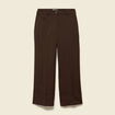 Pantalon taille haute marron fonc&eacute; femme