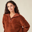 Sweat éco-responsable rouge foncé femme