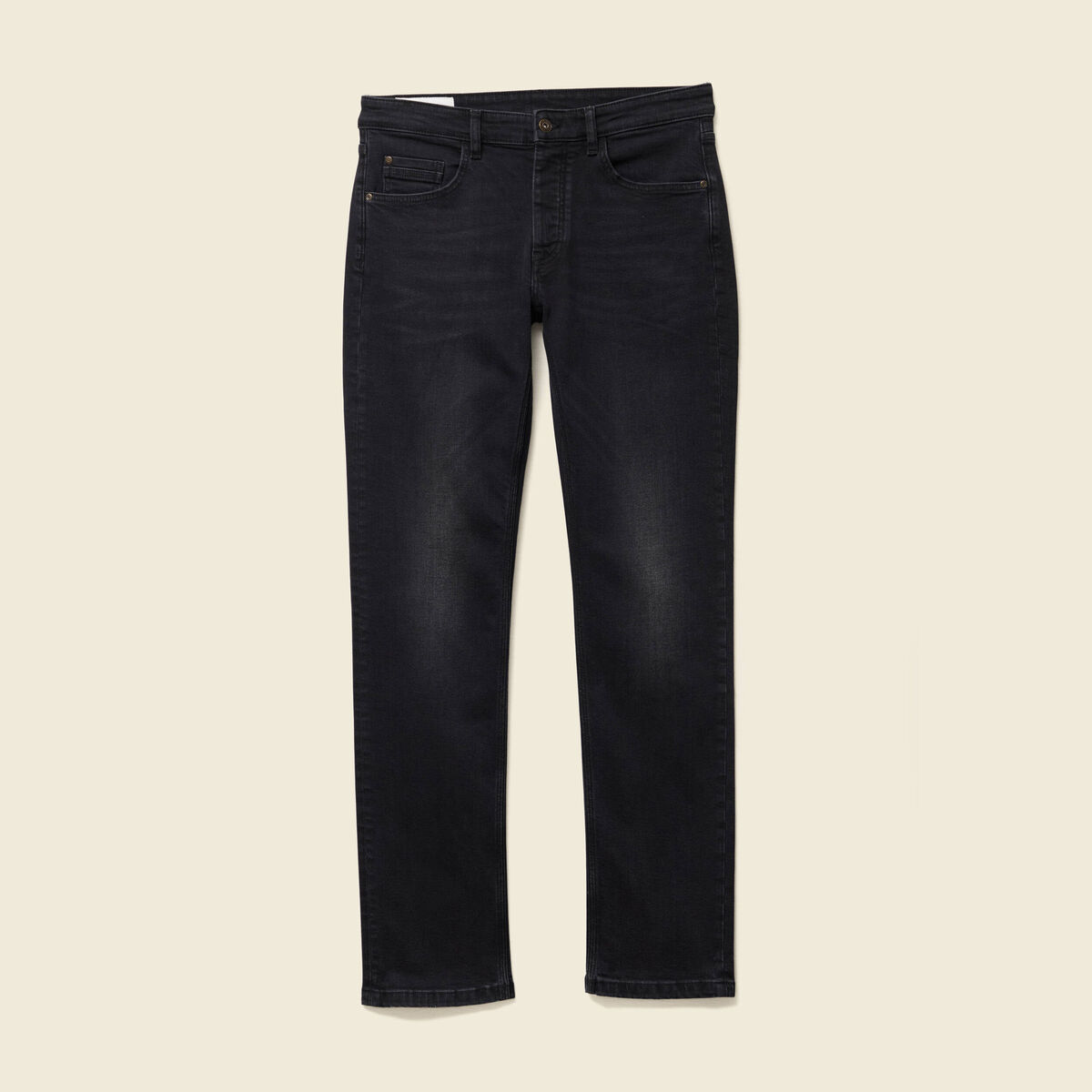 Jeans straight 5 poches denim noir homme
