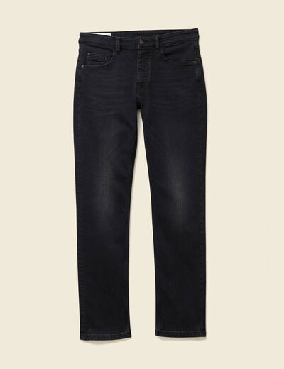 Jeans straight 5 poches denim noir homme