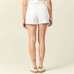 Short mom éco-responsable denim blanc femme