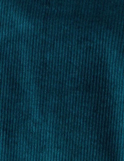 Robe sans manches en velours bleu canard femme