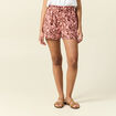 Short droit marron foncé femme