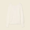 Pull manches longues r&eacute;versible ecru femme