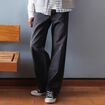 Jeans large 5 poches longueur 32 denim snow noir homme