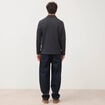Polo manches longues noir homme