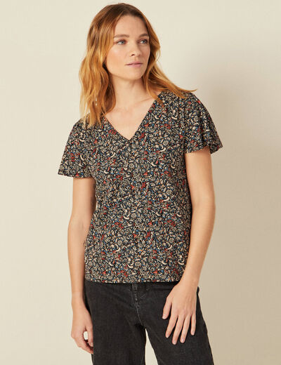 T-shirt éco-responsable noir femme