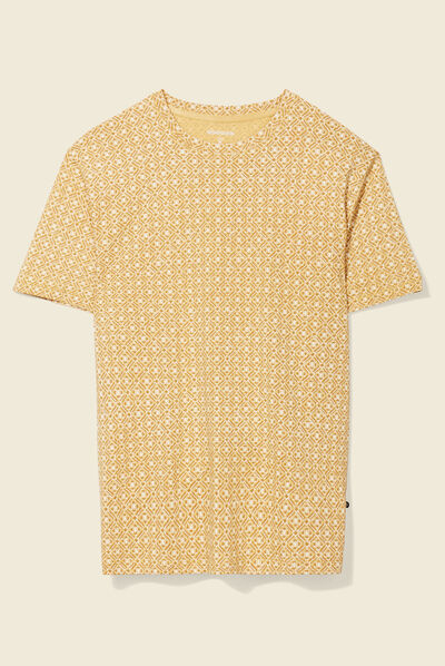 T-shirt manches courtes jaune homme