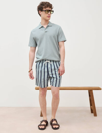 Polo col polo manches courtes vert clair homme