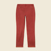 Pantalon chino cigarette rouge foncé femme