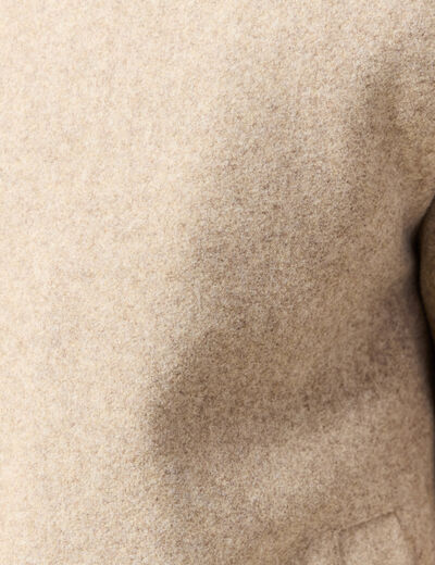 Blouson doubl&eacute; manches longues beige homme