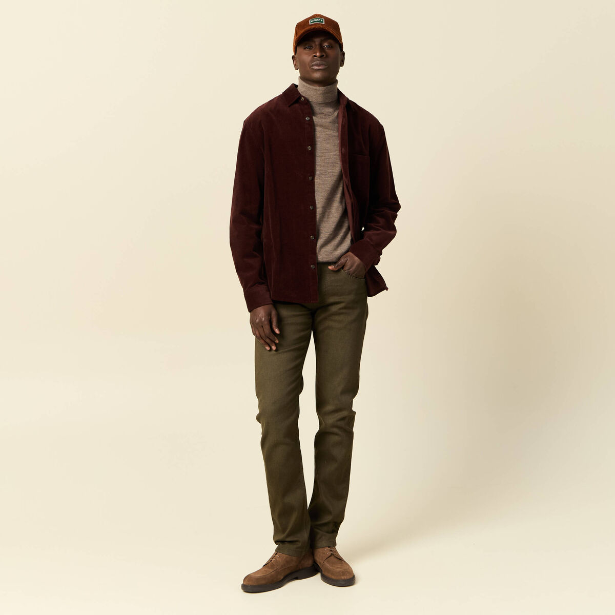 Jeans straight homme used L34 taupe homme