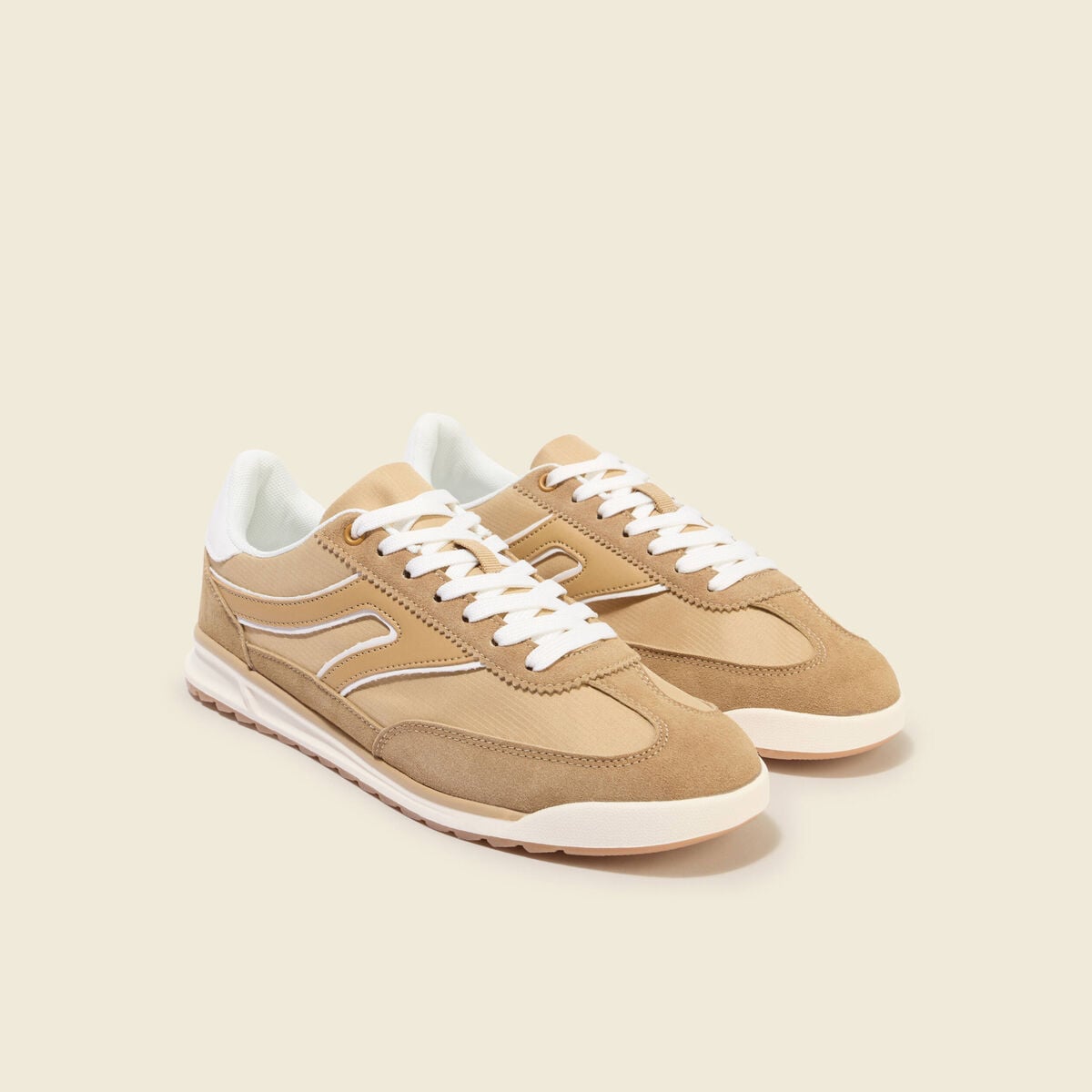 Sneakers marron clair femme