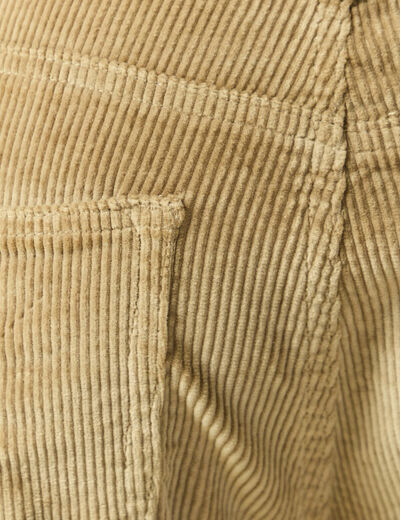 Pantalon relaxed large longueur 32 beige fonce homme