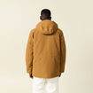 Parka droite à capuche doublée marron homme
