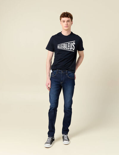 T-shirt manches courtes bleu marine homme