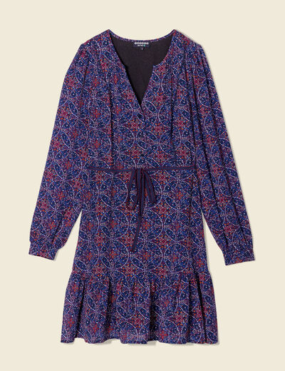 Robe patineuse éco-responsable bleu marine femme