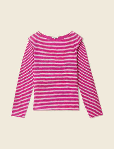 T-shirt manches longues violet clair femme