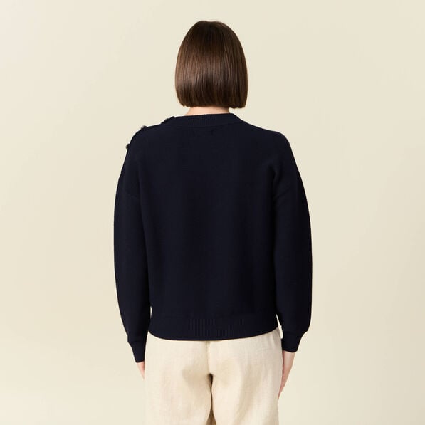 pull eco responsable bleu marine femme Pull éco-responsable bleu marine femme