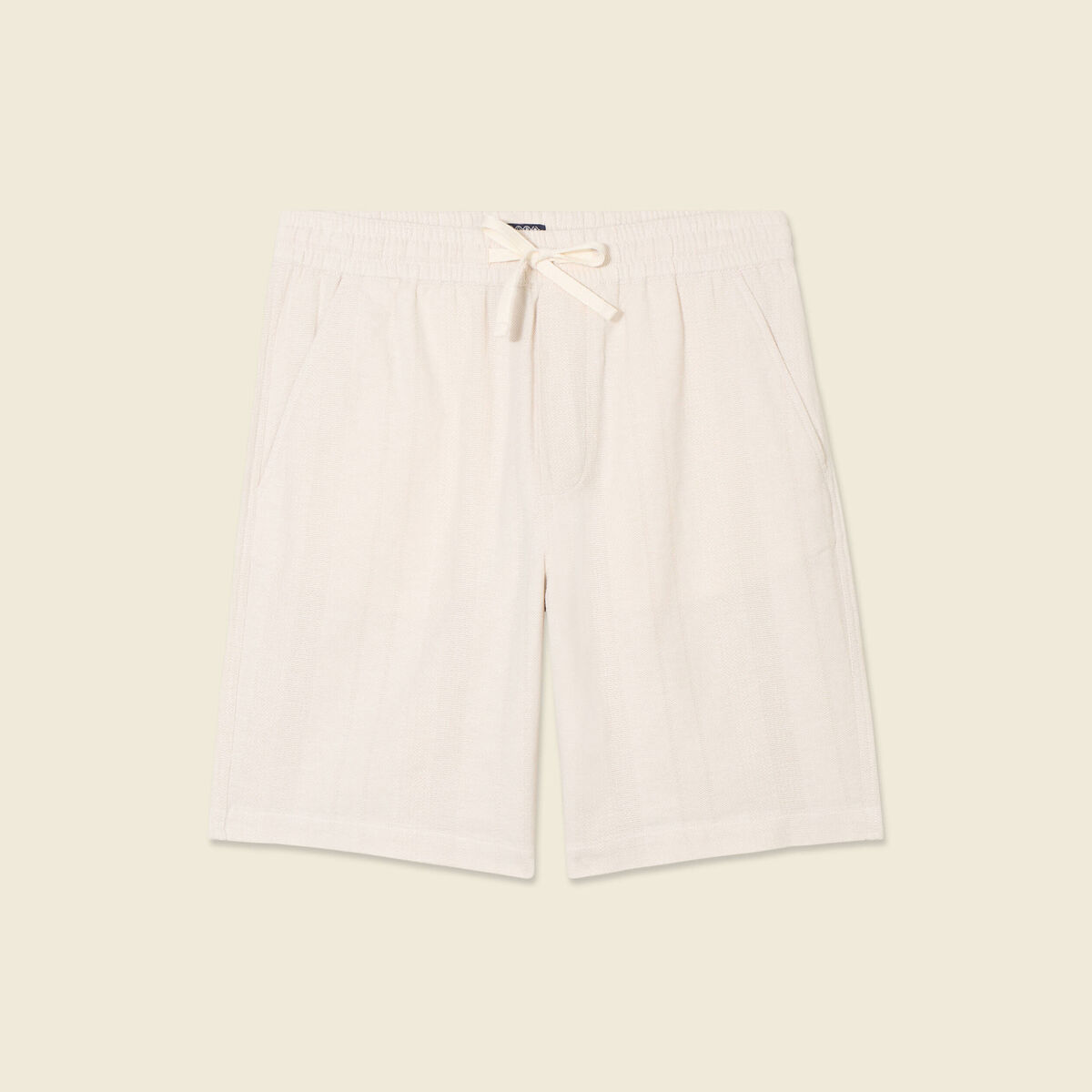 Bermuda droit à coulisse ecru homme