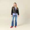 Jeans large éco-responsable denim stone femme