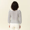 Pull manches longues ajouré ecru femme